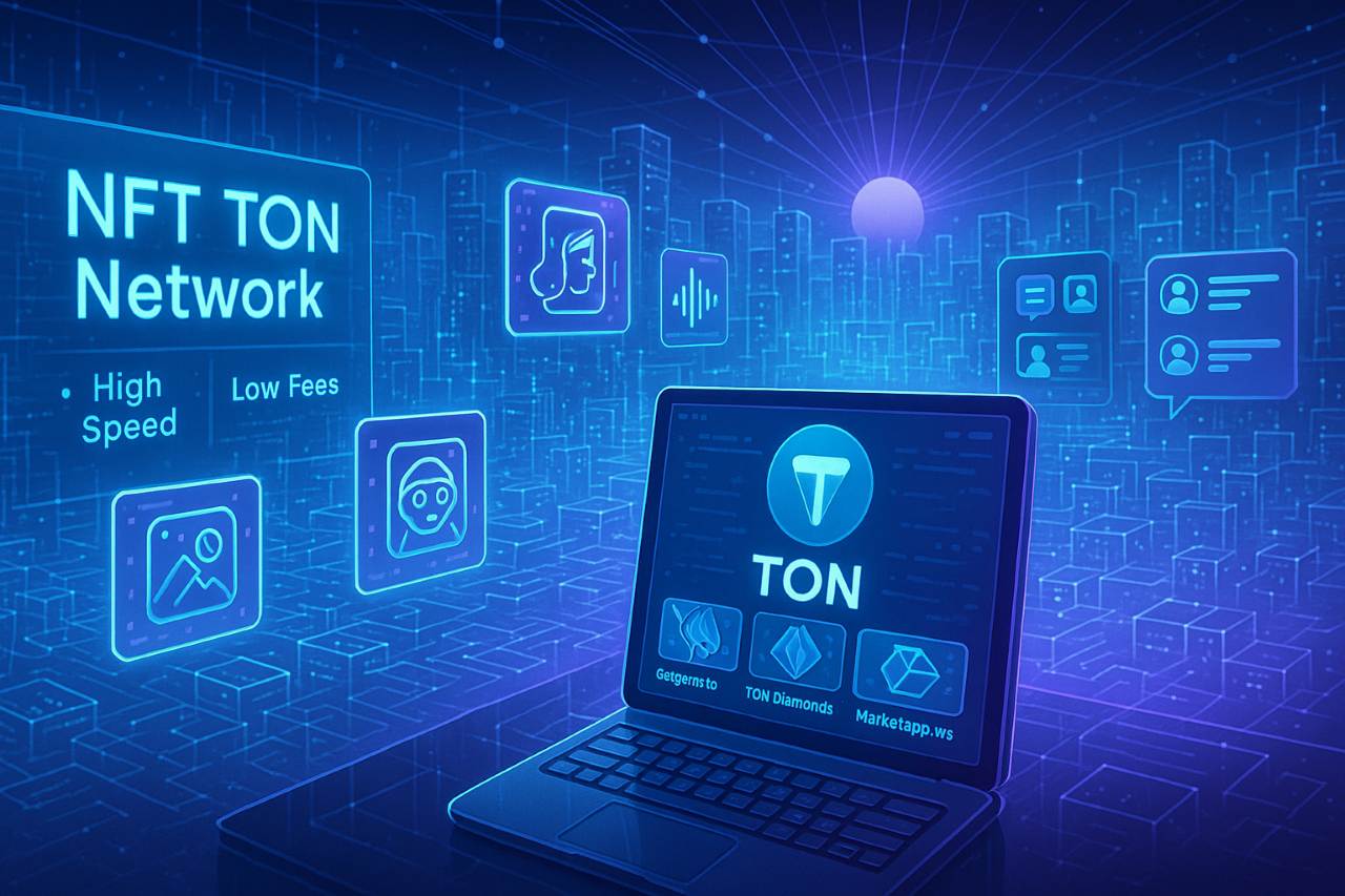 Futuristic NFT TON Network City