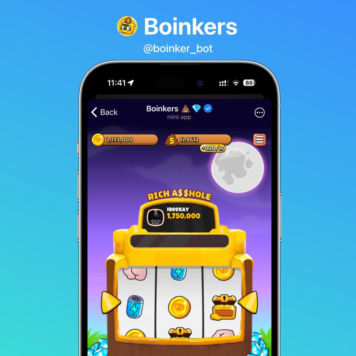 What is boinkers in Telegram