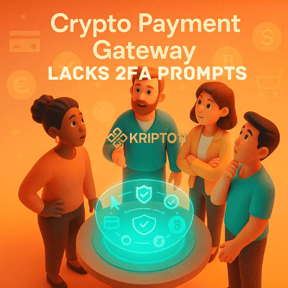 Crypto payment gateway lacks 2FA prompts