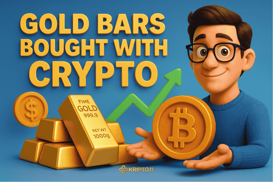 Gold Bars Bought with Crypto