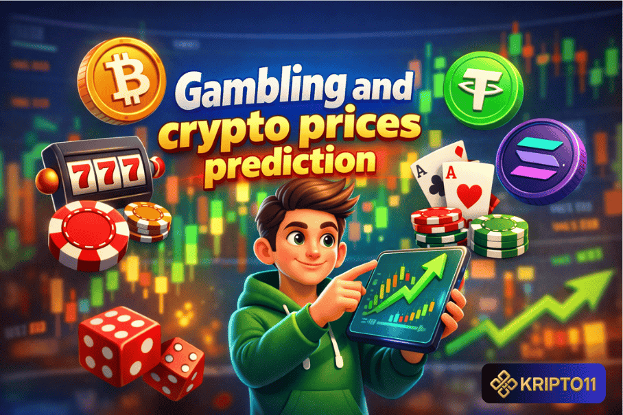 Gambling and crypto prices prediction